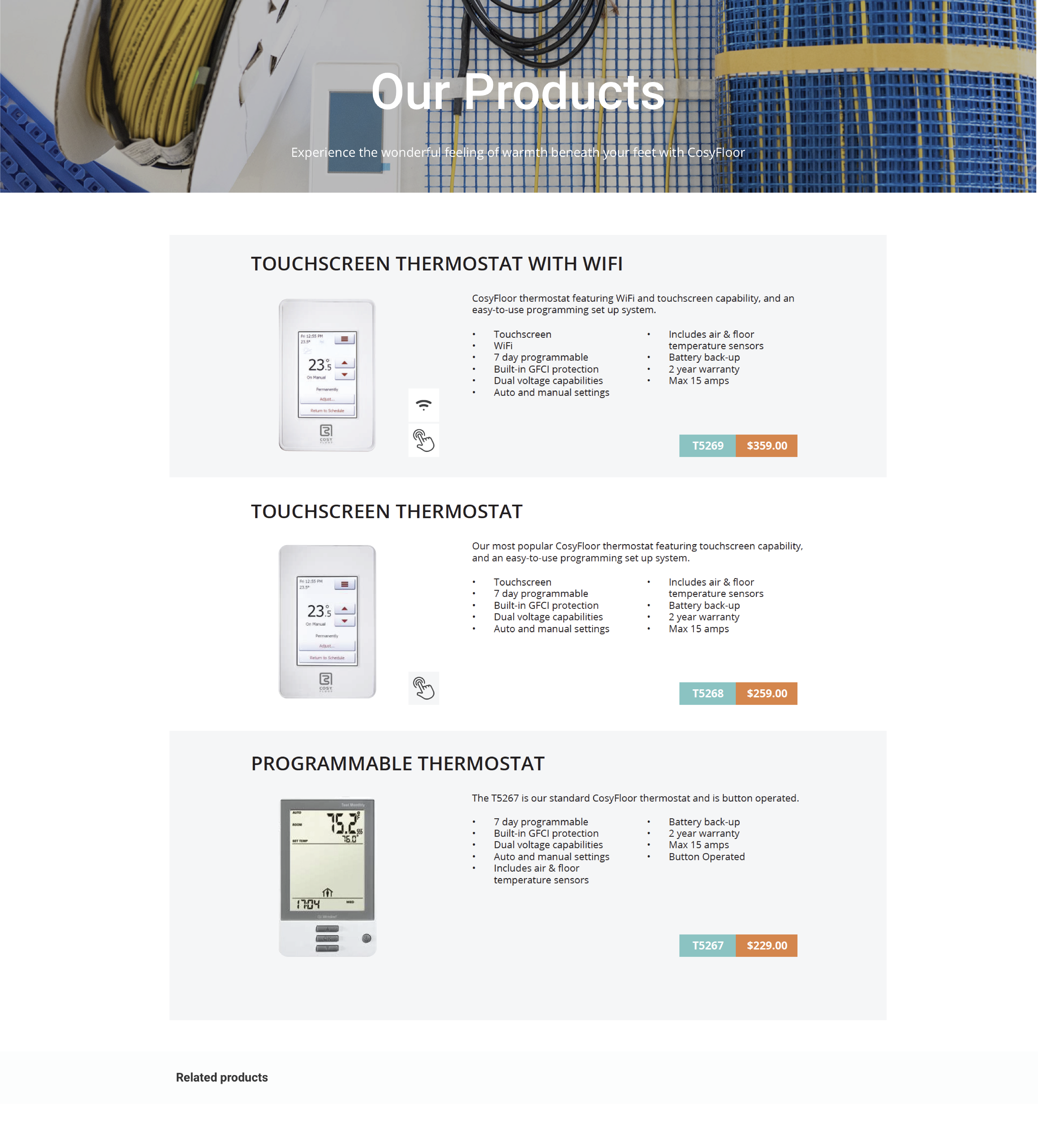 1 thermostats info page